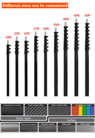 Système de perches télescopiques en fibre de carbone 3K de 45, 50 et 60 pieds pour le nettoyage de vitres par alimentation en eau pure