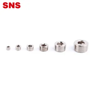 SNS BD Series brass male threaded pneumatic choke head block fitting