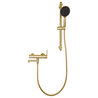 Kit de douche à effet pluie noir en acier inoxydable sans plomb, avec mitigeur, pour hôtel et baignoire, fabriqué par l'usine OEM/ODM de Kaiping