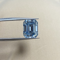 Mqhq — pierres précieuses VVS1, nouveauté, couleur bleue, 9x11mm, 5 prises, en forme d'émeraude, diamant momanite