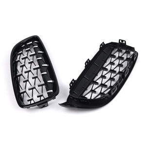 Rejilla de parachoques delantero BMW de plástico ABS para la serie 4 F32 F36 2014-2017, color negro meteor, semi galvanizado - Product Image 1