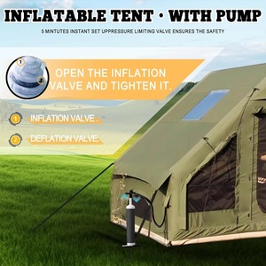 Tienda de Campaña Inflable Impermeable de Camuflaje Oxford 600D para Acampar al Aire Libre, 6.3 m², Apertura Rápida para 4 Estaciones, para 2-3 Personas - Product Image 5