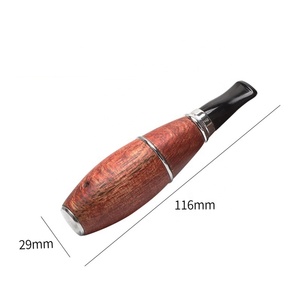 Pipe à tabac en <span class=keywords><strong>bois</strong></span>, torpille, portable, solide, faite à la main, finition cirée, coupe-vent, accessoires pour pipe à fumer à une bouffée - Product Image 4