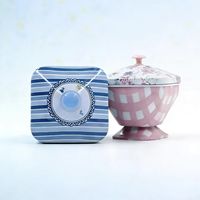 Boîte en fer blanc personnalisable, écologique et recyclable, de forme irrégulière, en forme de coupelle, pour bonbons, gâteaux au chocolat et emballages cadeaux alimentaires