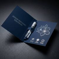 Carte d'échantillon de parfum découpée sur mesure, design unique, carte en papier pour présentation de flacon de parfum, service OEM