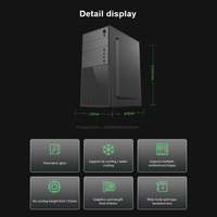 Boîtier de jeu compact MicroATX ITX prenant en charge une carte graphique de 250 mm et un ventilateur latéral de 120 mm, châssis PC