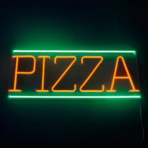 Xiamen factory custom led sign logo cafe neon sign wholesale pizza neon sign