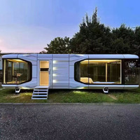 Capsule de vie préfabriquée 40HQ entièrement meublée, système solaire tout-en-un 8kW avec batterie LiFePO4 hors réseau