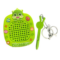 Porte-clés en PVC personnalisé en forme de frites et de burger, anti-stress, avec perles, tableau de dessin, jouet pour enfants, pendentif en plastique