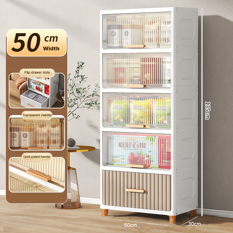 50cm di larghezza bianco trasparente + grigio cassetto