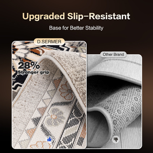 Thảm trải sàn sang trọng Dsermer phong cách Ba Tư, chất liệu Polypropylene, chống trơn trượt, siêu dày, kích thước lớn, thích hợp cho phòng ngủ, phòng khách & khách sạn - Product Image 5