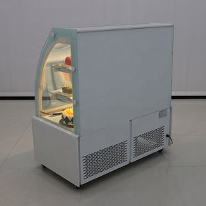 Refrigerador Expositor de Bolos e Pães Binghe Novo com Vidro Curvo em Mármore, Modo de Resfriamento a Ar, Design Elegante de Armário Refrigerado - Product Image 3