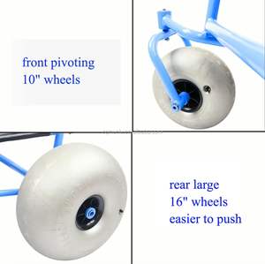 Silla de Ruedas Plegable de 3 Ruedas para Playa, Ideal para Arena - Fácil de Usar en Arena Suave, Andador y Rollator - Product Image 3