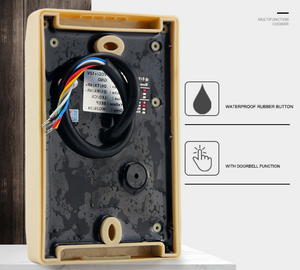 Lector de Tarjetas RFID Inalámbrico de Seguridad ABS <span class=keywords><strong>125kHz</strong></span> Wiegand para Control de Acceso, Teclado Impermeable, Transmisión de 100M, Compatible con Tarjetas de Proximidad - Product Image 5