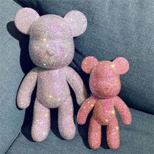 Elarve 18Cm Diy Ornament Handmade Violent Bear Enamel <b>Doll</b> With Sticky Diamond Material Paints Included - Product Image 1