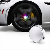 Juego de 4 Tapas Centrales Flotantes para Ruedas de Coche con Luz LED de 56 mm, 61 mm, 65 mm, 68 mm y 75 mm para BMW, Mercedes Benz, Audi, VW