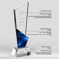 Trophée en cristal pour réunion annuelle, remise de prix d'entreprise, souvenirs créatifs haut de gamme et élégants, entreprise chinoise