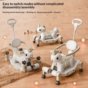 <span class=keywords><strong>Cheval</strong></span> à bascule pour enfants, trotteur et poussette en plastique, cadeau de premier anniversaire pour bébés de 6 à 12 mois et de <span class=keywords><strong>1</strong></span> à 3 ans - Product Image 5