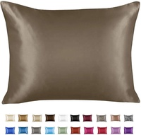 Housse de coussin de luxe personnalisée en satin avec fermeture éclair