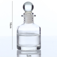 Bouteille diffuseur en verre Big Belly 50 ml avec bouchon en bois, emballage carton, bâtonnets diffuseurs pour huile aromatique, désodorisant, parfum