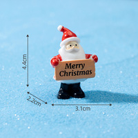 Figur Resin Miniatur Natal Manusia Salju Santa Claus Dekorasi Natal Mini untuk DIY Liburan Musim Dingin Desa Natal Rumah