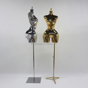 Maniquí de Mujer con Cuerpo Curvilíneo, Busto Grande, Talla Grande, Cadera Ancha, Estilo Brasileño, Dorado y Plateado, Tipo Espejo - Product Image 6