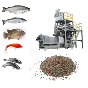 Meilleure vente Ligne de production d'aliments pour poissons flottante automatique de grande capacité Machine à granulés