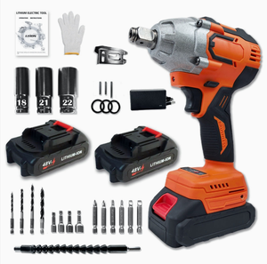 Llave <span class=keywords><strong>de</strong></span> <span class=keywords><strong>impacto</strong></span> <span class=keywords><strong>de</strong></span> 320nm, OEM/ODM Llave eléctrica inalámbrica 1/2 Pistola <span class=keywords><strong>de</strong></span> <span class=keywords><strong>impacto</strong></span> Motor sin escobillas - Product Image 1