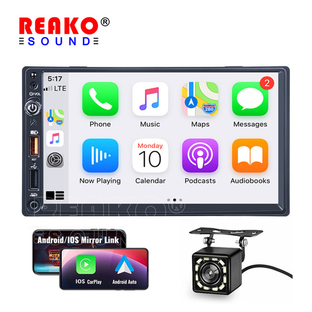 Radio Con Navegacion GPS Para Coche Pantalla Tactil Capacitiva MP5 Stereo for Car Con Carplay Android Auto