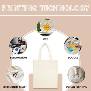 50 Pcs Tote Bulk 13X15 Inches Sublimation Canvas <b>Bag</b> Reusable Grocery Shopping Cloth <b>Bags</b> for Office <b>Market</b> Gift - Product Image 4