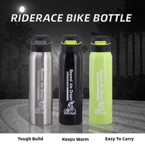 Botella de Agua para Bicicleta RIDERACE RD0383, Deporte al Aire Libre, Portátil, Termo para Ciclismo, Aleación de Aluminio, Bicicleta de Montaña - Product Image 2