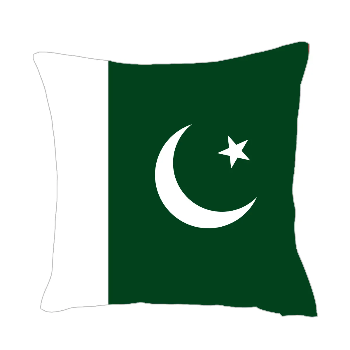 Kustom Goni Dalam Ruangan Luar Ruangan Desain Bendera Pakistan Bantal Kursi Bantal untuk Dekorasi Kursi Rumah