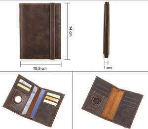 Anti-theft RFID Blocking Travel Money Credit Card Belt Bag Passport Organize <strong>Men</strong> Small <strong>Wallet</strong> Cash Bag Coffee - Product Image 6