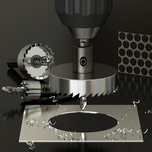 Sierra perforadora Bailey de acero de alta velocidad con punta de carburo y eje integrado para perforación de tubos metálicos, tamaño métrico - Product Image 1