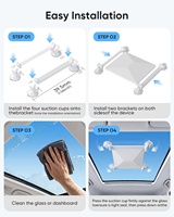 Support à ventouse Starlink Mini : Fixation robuste, anti-tremblement, signal satellite stable pour toit ouvrant/fenêtre/VR/bateau/voyages en voiture
