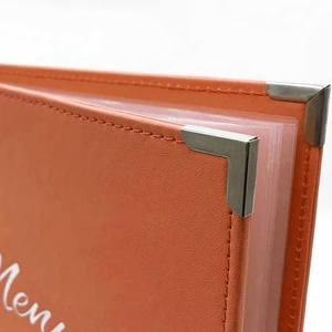Menus en similicuir en gros avec pochettes transparentes – Couverture de menu personnalisée style livre pour restaurants et bars - Product Image 5