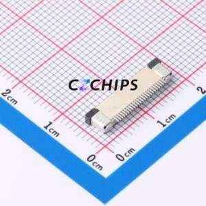 FPC-0.5AX-24PWCR-H20 FFC/FPC Connector SMD,P=0.5mm,Horizontal Mount Connector Drawer Type Bottom Contact 24P 0.5mm - Product Image 2