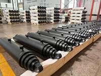 Vérin télescopique hydraulique en acier avec tige chromée dure, différentes tailles de tiges (3"-9.375"), course maximale de 1500 mm, longueur totale de 5 [unités de mesure à préciser]