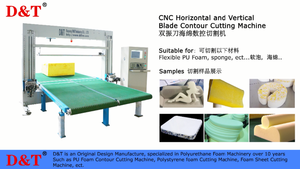 Cortador de contorno de hoja oscilante de doble hoja CNC de alta velocidad D & T para espuma flexible de PE/<span class=keywords><strong>PS</strong></span>/melamina/PU/espuma EPE - Product Image 3