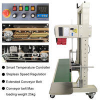 Machine de scellage électrique automatique verticale à bande continue pour sachets alimentaires, sacs en plastique, feuilles d'aluminium, papier, boissons, produits chimiques