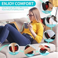 Oreiller de massage Shiatsu complet Phenitech CE pour le cou, la tête et le dos, avec fonction pétrissante, pour le corps