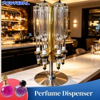 Distributeur de parfum en verre personnalisé pour 6 flacons, design rotatif, présentoir de bar à parfums 6 bouteilles, machine distributrice