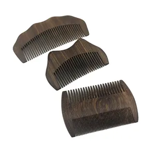 OEM Wholesale Natural Wooden Mens Antistatic Beard Hair Cheap Sandalwood Comb