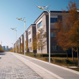 200W 300W 400W 500W 600W IP66 không thấm nước <span class=keywords><strong>LED</strong></span> năng lượng mặt trời đèn đường ngoài trời đường vườn thân nhôm điều khiển từ xa pin RoHS - Product Image 3