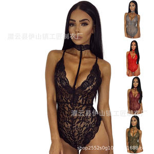 <span class=keywords><strong>Ropa</strong></span> interior sexy Lencería de encaje <span class=keywords><strong>Ropa</strong></span> transparente para niña pequeña Medias de una pieza para mujer - Product Image 4