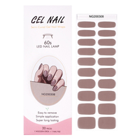 Autocollants d'ongles en gel UV semi-durcis longue durée, très populaires / Tiktok NG200307/NG200308