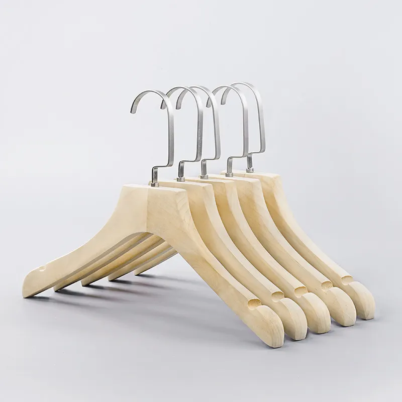 KHÁCH SẠN 2021 Quần Áo Trẻ Em Top Hanges Chưa Hoàn Thành/Gỗ Tự Nhiên Coat Hangers Cho Bé