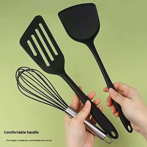 BPA Free Heat-Resistant <b>Silicone</b> Turner Spatula Spoon Cooking <b>Tools</b> 10PCS Food <b>Silicone</b> Kitchen Utensils Cooking Spatula Sets - Product Image 4