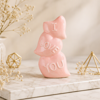 Vase en céramique fait main avec inscription « Je t'aime » en forme de cœur empilé, cadeau de la Saint-Valentin, cadeau de mariage, décoration de table, portable, nouveaux cadeaux d'entreprise