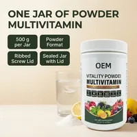 Poudre de multivitamines en pot de 500 g, mélange de vitamines quotidiennes, complément alimentaire